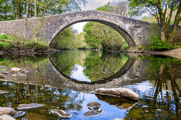 Ivelet Bridge River Swale Picture Board by Tim Hill