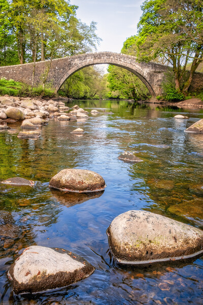 Ivelet Bridge River Swale Picture Board by Tim Hill