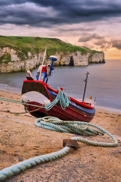 North Landing Flamborough Picture Board by Tim Hill