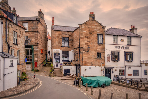The Bay Hotel Robin Hood's Bay Picture Board by Tim Hill