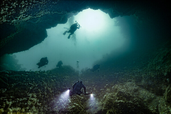 Sula Sgeir Underwater cave Picture Board by Peter Bardsley