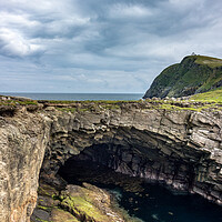 Buy canvas prints of Sea cave on North Rona by Peter Bardsley