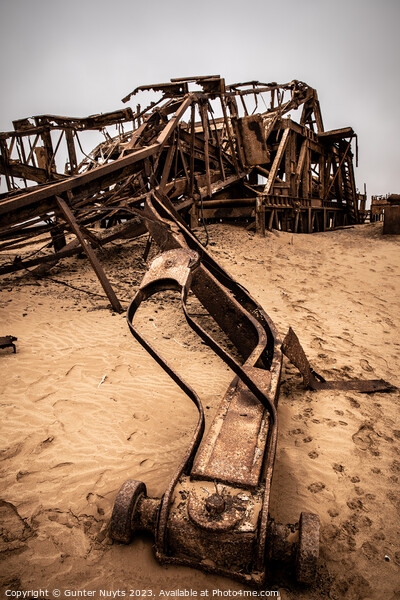 Rusted remains at Skeleton Coast Picture Board by Gunter Nuyts