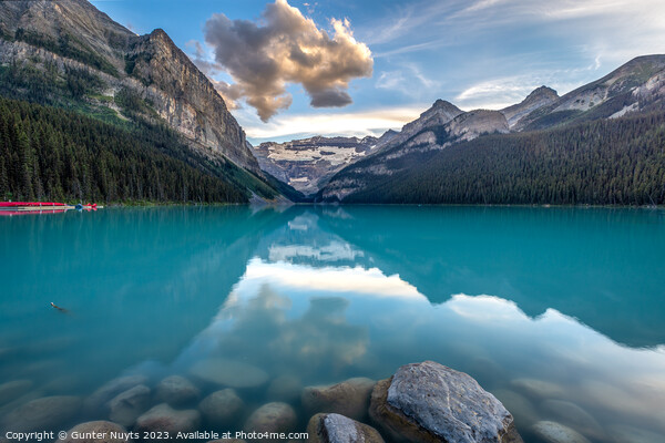 Lake Louise in the evening Picture Board by Gunter Nuyts