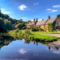 Buy canvas prints of Cotswolds Upper Slaughter house by Martin fenton