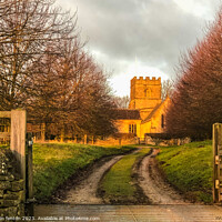 Buy canvas prints of Guiting Power Church Cotswolds by Martin fenton