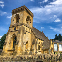 Buy canvas prints of St Barnabas Church Snowshill in the Cotswolds  by Martin fenton