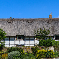 Buy canvas prints of Cotswolds thatched cottage by Martin fenton