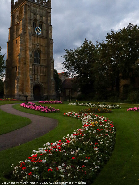Evesham Bell Tower Picture Board by Martin fenton