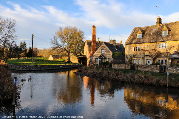 Lower Slaughter Old Mill Picture Board by Martin fenton