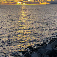 Buy canvas prints of Sunset over Costa Adeje Tenerife by Martin fenton