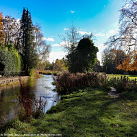 Buy canvas prints of River Windrush Bourton on the water  by Martin fenton