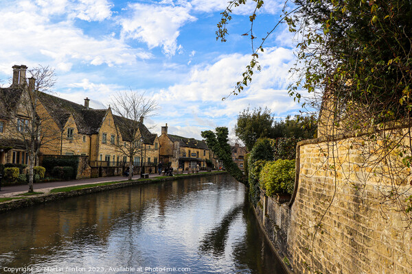 Bourton on the water river reflections Picture Board by Martin fenton