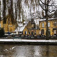 Buy canvas prints of  Cotswold hotels in Bourton on the water by Martin fenton