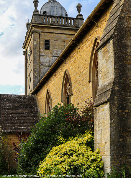 St Lawrence church Bourton on the water Picture Board by Martin fenton