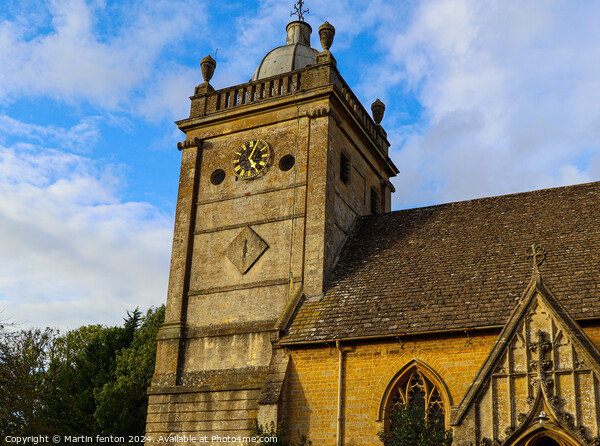 Bourton on the water spectacular  church tower  Picture Board by Martin fenton
