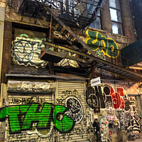 Buy canvas prints of New York City fire escape by Martin fenton