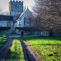 Buy canvas prints of St Michael’s and all Angels  church Guiting Power by Martin fenton