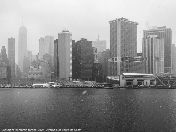 Manhattan from the Staten Island Ferry Picture Board by Martin fenton
