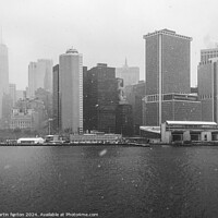 Buy canvas prints of Manhattan from the Staten Island Ferry by Martin fenton