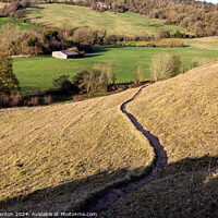 Buy canvas prints of Trail over the hills by Martin fenton