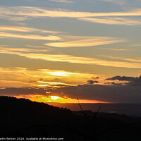 Buy canvas prints of Crickley hill Cotswolds sunset by Martin fenton