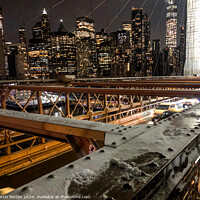 Buy canvas prints of New York Brooklyn Bridge by Martin fenton