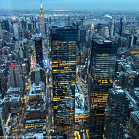 Buy canvas prints of Manhattan New York lights by Martin fenton