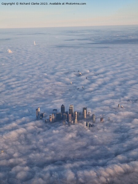 London rising from the fog Picture Board by Richard Clarke