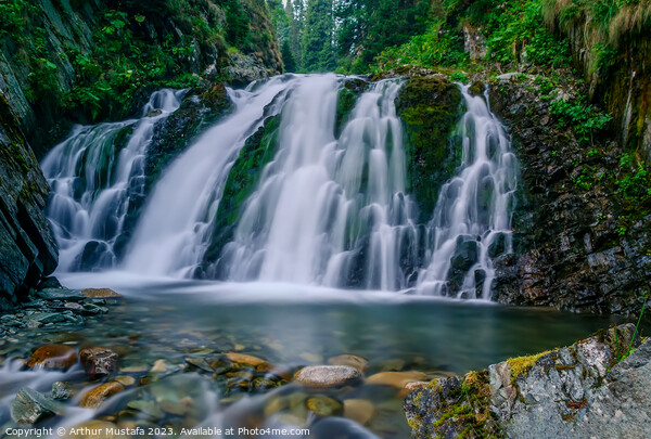 Beautiful waterfall in the Retezat Mountains, Romania Picture Board by Arthur Mustafa