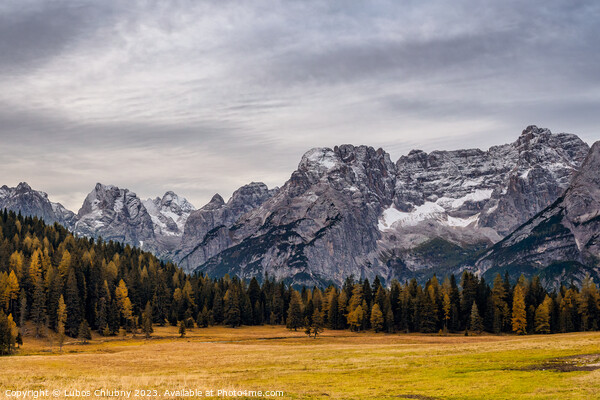 Scenic landscape of Dolomites, Belluno Province, Dolomiti Alps Picture Board by Lubos Chlubny