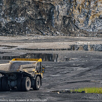 Buy canvas prints of Dump truck in limestone mining, heavy machinery. Mining in the quarry. by Lubos Chlubny