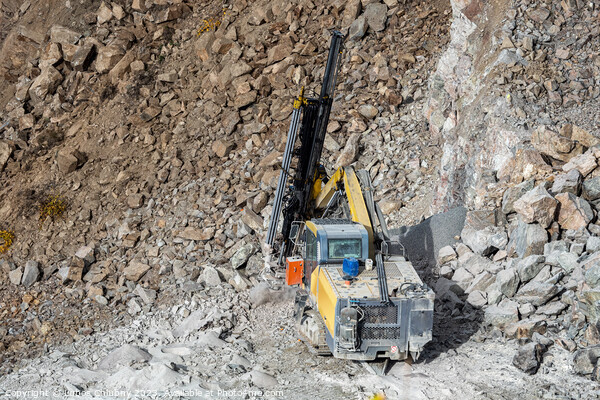 Drilling machine in open cast mining quarry Picture Board by Lubos Chlubny