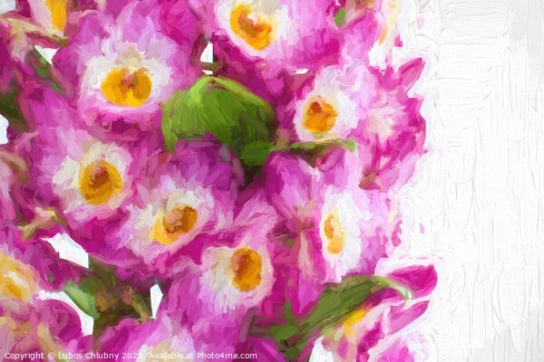 Oil painting pink dendrobium orchid flowers Picture Board by Lubos Chlubny