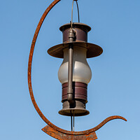 Buy canvas prints of Outdoor lighting in the shape of a kerosene lamp by Lubos Chlubny