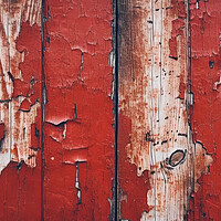 Buy canvas prints of Wooden rustic background with peeled red paint. Generative AI by Lubos Chlubny