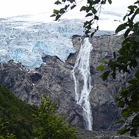 Buy canvas prints of Glacier arm of the large glacier in Norway by Irena Chlubna