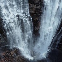Buy canvas prints of Waterfall in mountains. Outdoor nature in Norway by Irena Chlubna