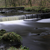 Buy canvas prints of Serene Whirlpool at Hardcastle Craggs by Steven King