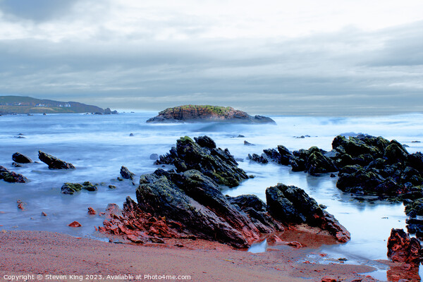 Red Rocks at Coldingham Scotland Picture Board by Steven King