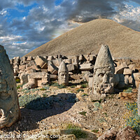 Buy canvas prints of The spectacular ancient statues of Mount Nemrut mausoleum  by Paul E Williams