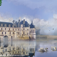 Buy canvas prints of The beautiful Chateau de Chenonceau spanning the river Cher  by Paul E Williams