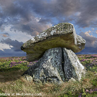 Buy canvas prints of The Picturesque Chun Quoit Neolithic Stone Burial Chamber by Paul E Williams