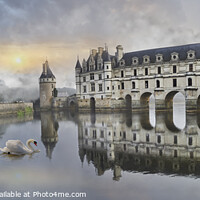 Buy canvas prints of The Beautiful Iconic Chateau de Chenonceau spanning the river Cher  by Paul E Williams