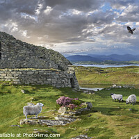 Buy canvas prints of View of the Enigmatic Broch Tower Ruins of Dun Carloway by Paul E Williams