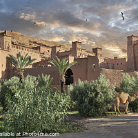 Buy canvas prints of Enigmatic Beautiful Moorish Palaces & Walls of Ait Ben Haddou by Paul E Williams