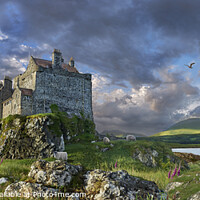 Buy canvas prints of The Dramatic Wild Picturesque Duart Castle Isle of Mull by Paul E Williams