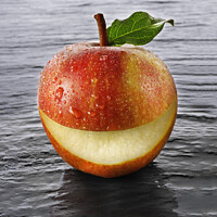 Buy canvas prints of Happy Apple Face by Paul E Williams