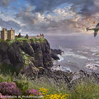 Buy canvas prints of Dunnottar Castle Scotland - Landscape Photo Art by by Paul E Williams