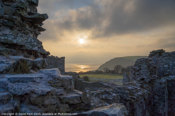 Castle Ruin with a view Picture Board by David Ford